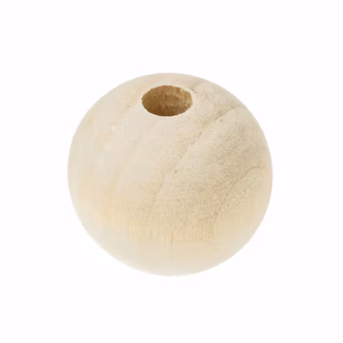 Träpärla Rund 25mm 1st