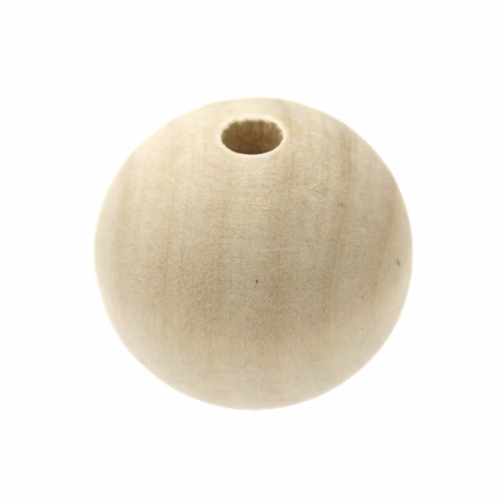 Träpärla Rund 30mm 1st