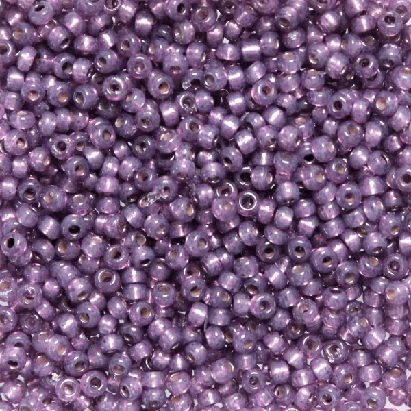 Duracoat Silverlined Dyed Dark Lilac 11-4248 Miyuki Seedbeads 11/0 10g