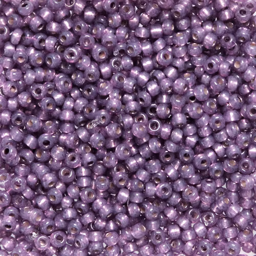 Duracoat Silverlined Dyed Dark Lilac 11-4248 Miyuki Seedbeads 11/0 10g