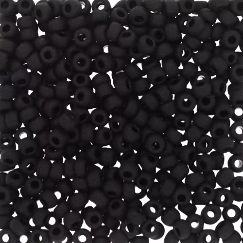 Matte Opaque Black 8-0401F Miyuki Seedbeads 8/0 10g
