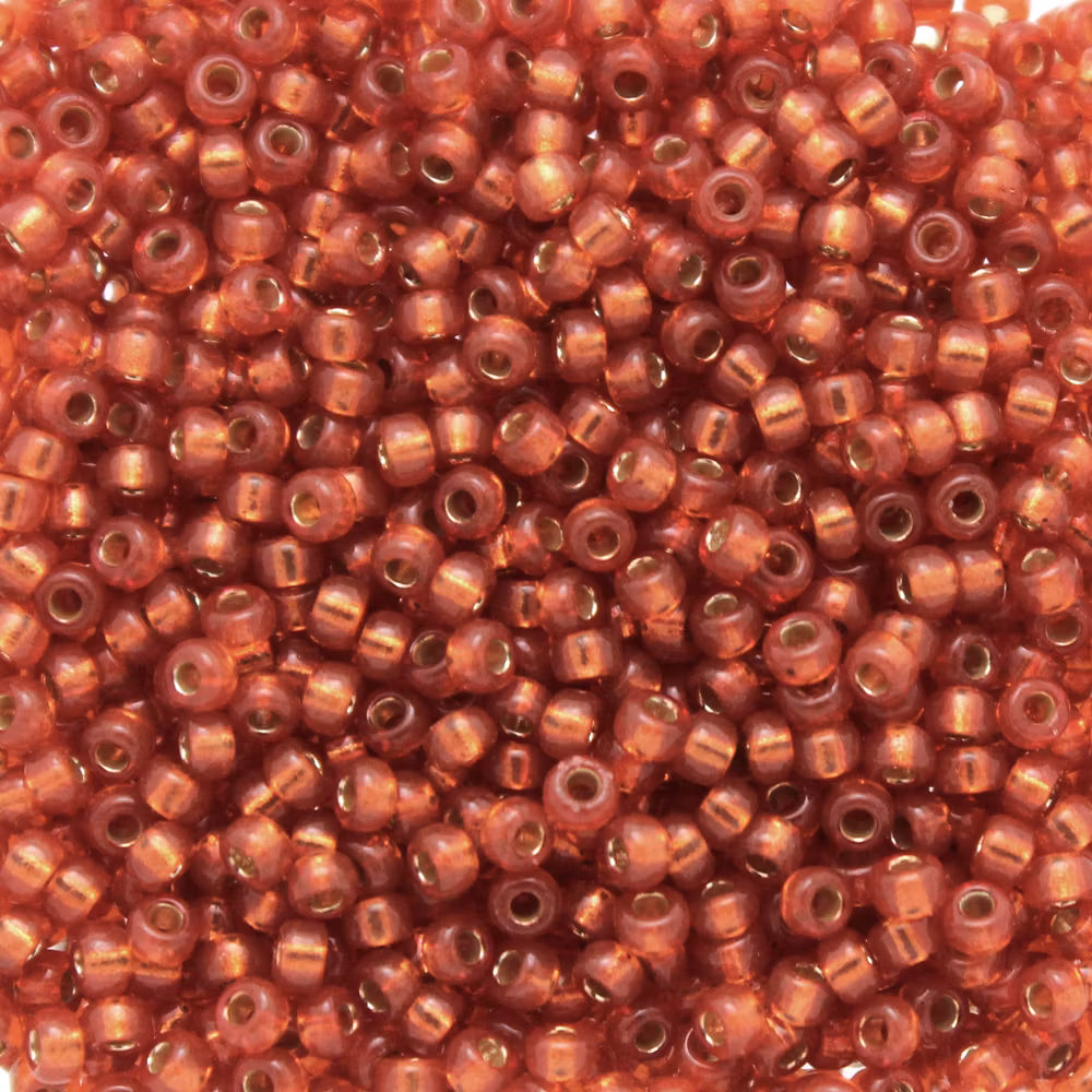 Duracoat Semi-matte Silverlined Dyed Watermelon 11-4234 Miyuki Seedbeads 11/0 10g