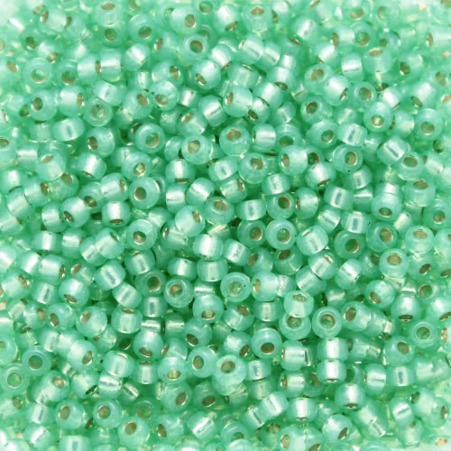Duracoat Semi-matte Silverlined Dyed Spearmint 11-4240 Miyuki Seedbeads 11/0 10g