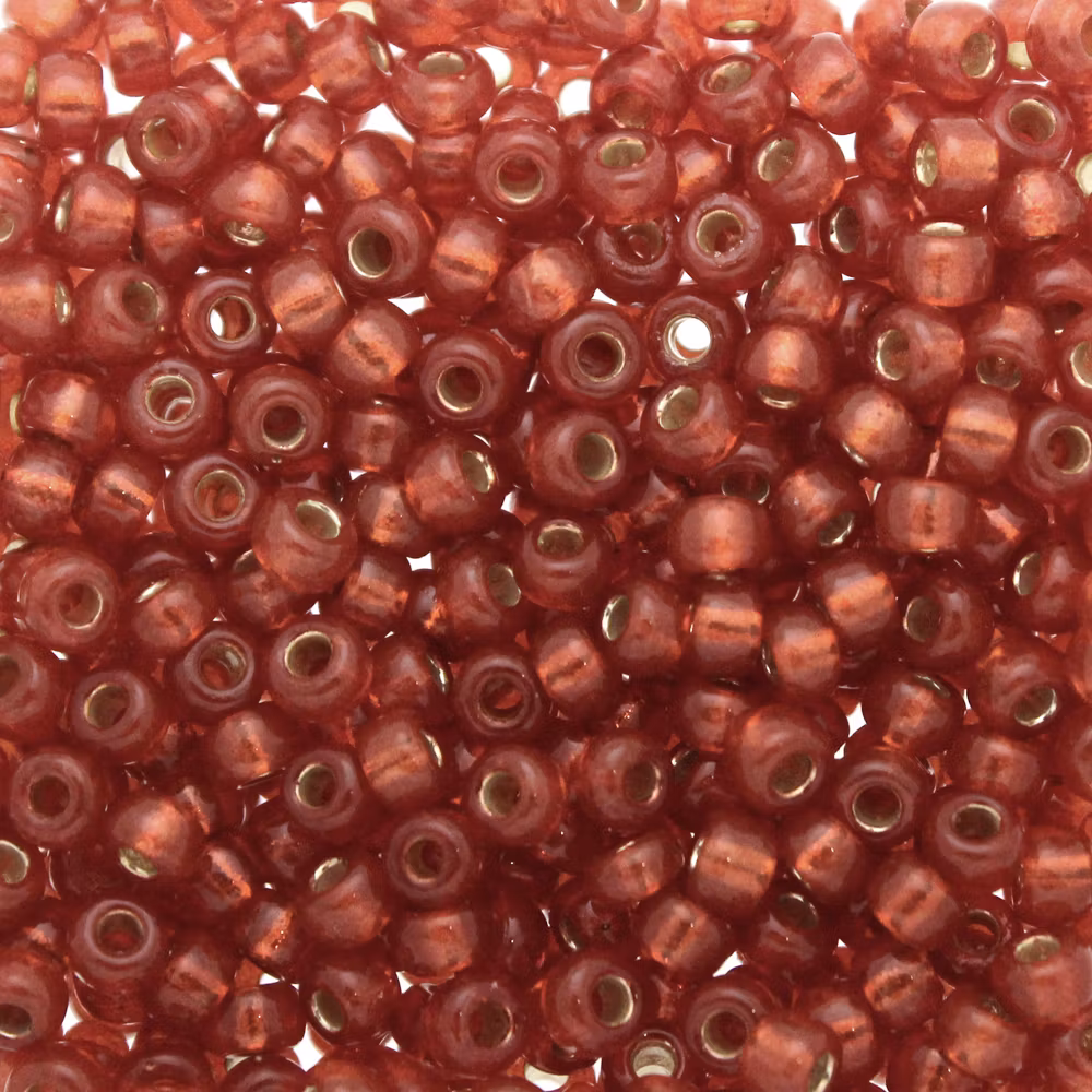 Duracoat Semi-matte Silverlined Dyed Watermelon 8-4234 Miyuki Seedbeads 8/0 10g