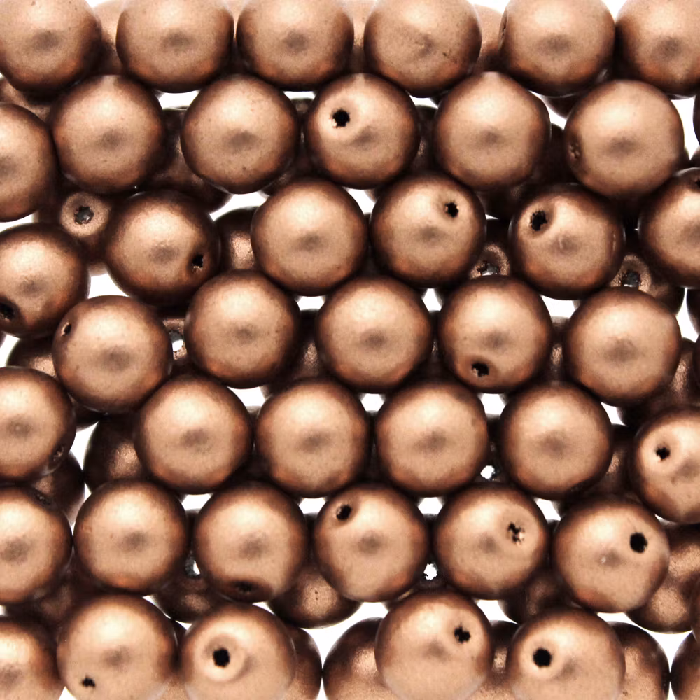 Vintage Copper Runda/Druks 6mm 50st