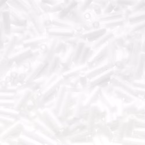 Opaque White BGL2-0402 Miyuki Bugle Beads 6mm 10g
