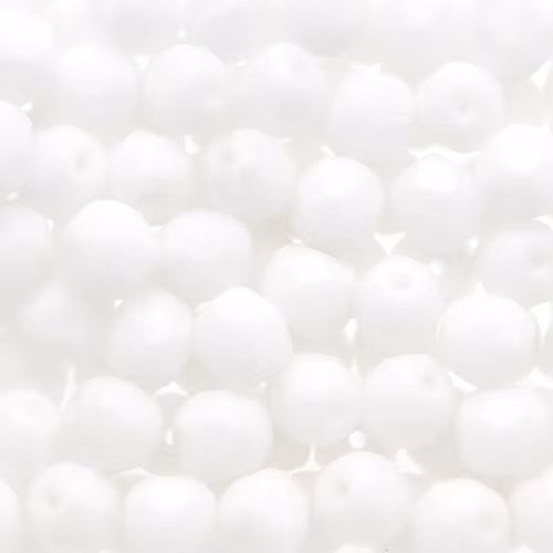 Opaque White Fire Polish 6mm 50st