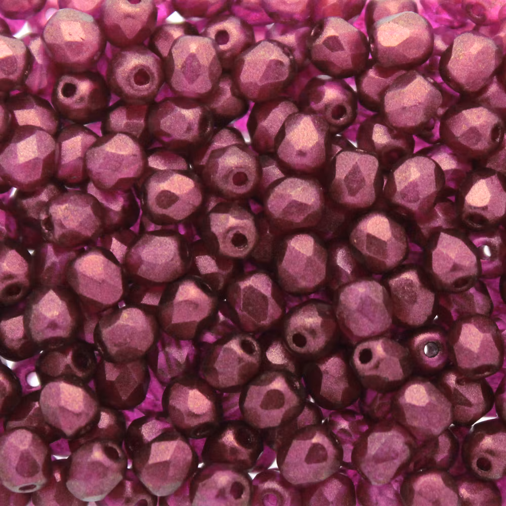 Crystal Halo French Rose Fire Polish 3mm 100st