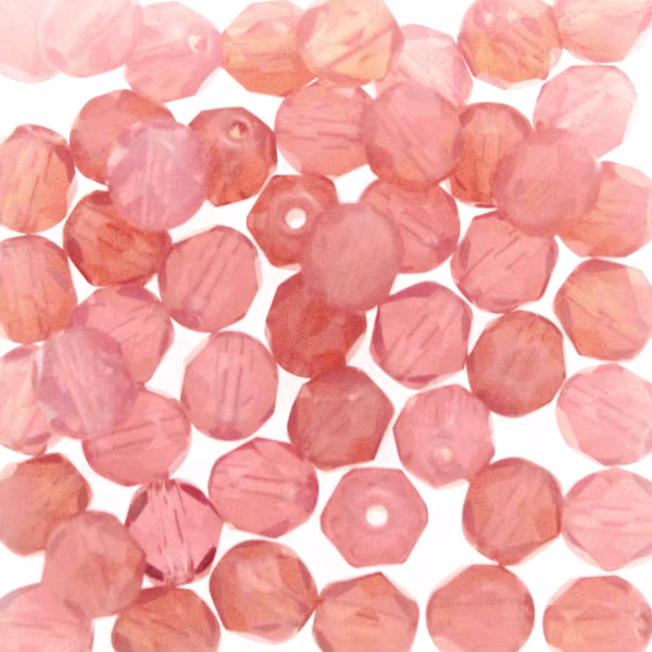 Light Rose Opal Fire Polish 6mm 50st