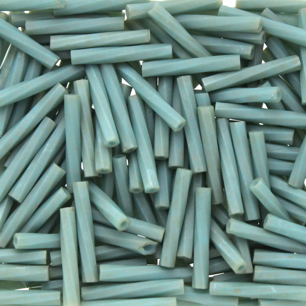 Matte Opaque Sea Foam Luster 2028 Miyuki Twisted Bugle Beads 2x12mm 10g