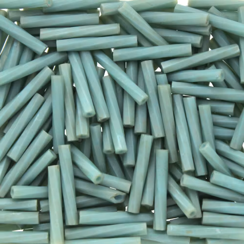 Matte Opaque Sea Foam Luster 2028 Miyuki Twisted Bugle Beads 2x12mm 10g
