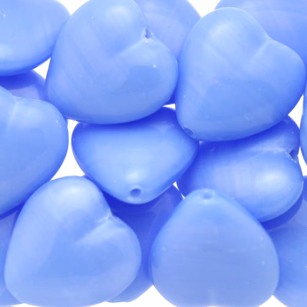 Opaque Sky Blue Heart 15x16mm 1st