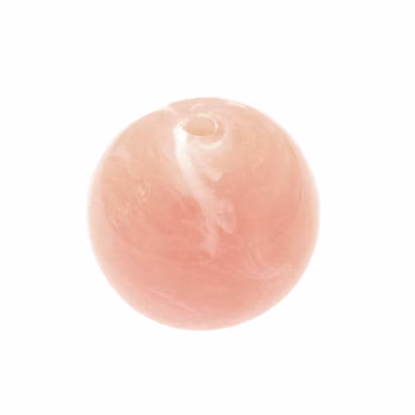 Milky Peach Rund Acrylpärla 18mm 1st