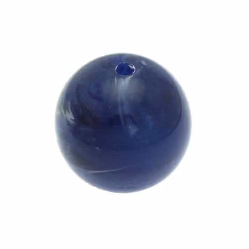 Milky Dark Blue Rund Acrylpärla 18mm 1st