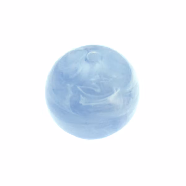 Milky Sky Rund Acrylpärla 18mm 1st