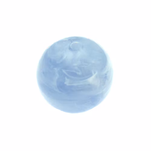 Milky Sky Rund Acrylpärla 18mm 1st