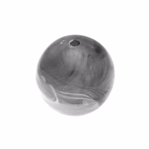 Milky Grey Rund Acrylpärla 18mm 1st