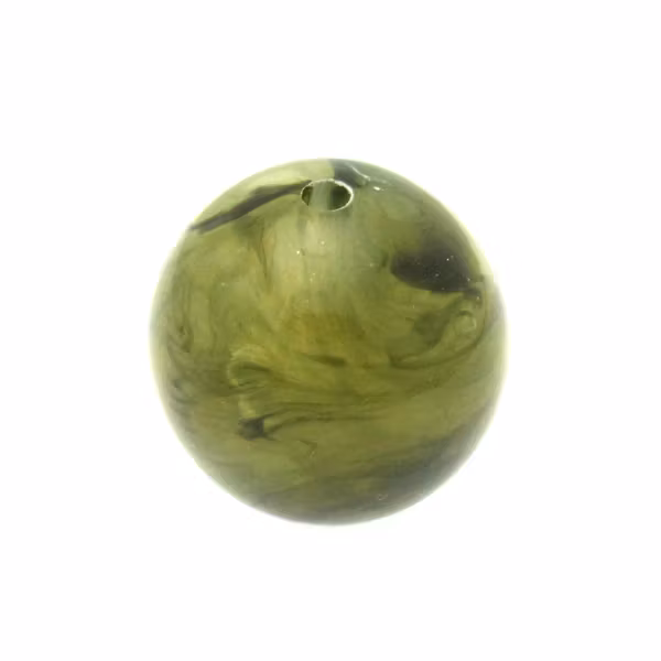 Milky Moss Green Rund Acrylpärla 18mm 1st