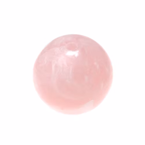 Milky Pink Rund Acrylpärla 18mm 1st