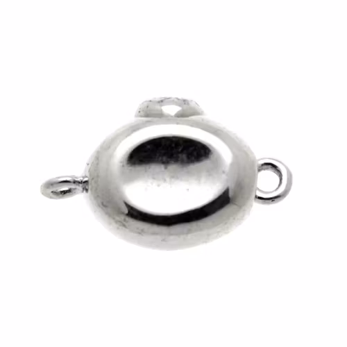 Mörkt Silverfärgat Boxlås Slät Oval 9x15mm 1st