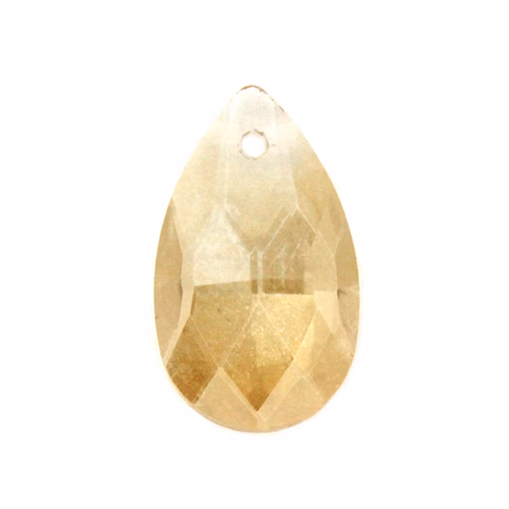 Gold Shade Pear Pendant 16x9mm 1st