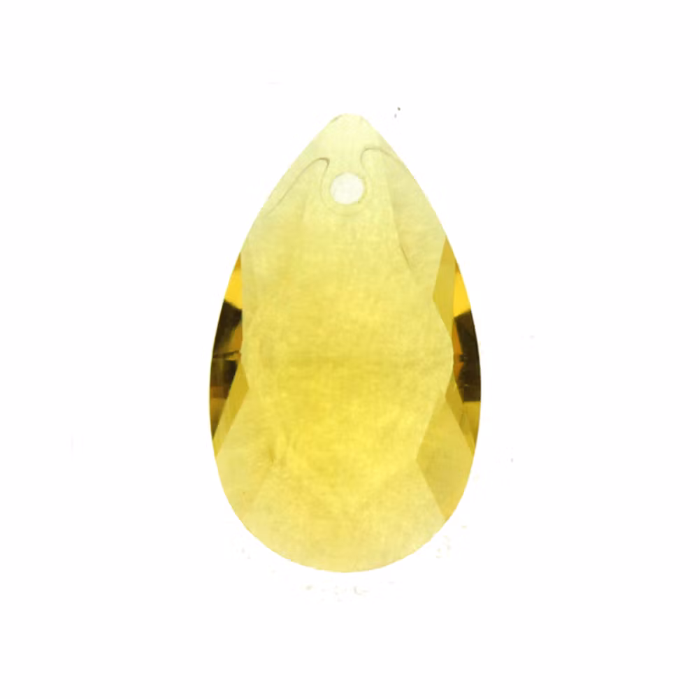 Yellow Pear Pendant 16x9mm 1st