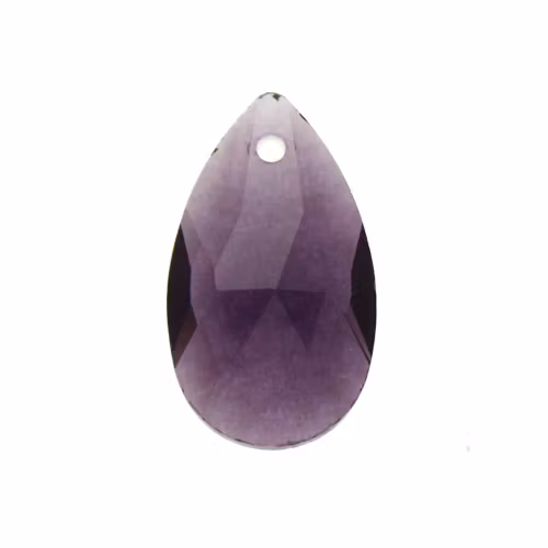 Purple Pear Pendant 16x9mm 1st