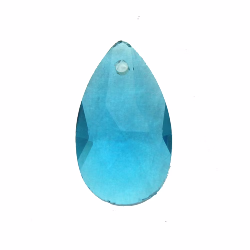 Aqua Pear Pendant 16x9mm 1st