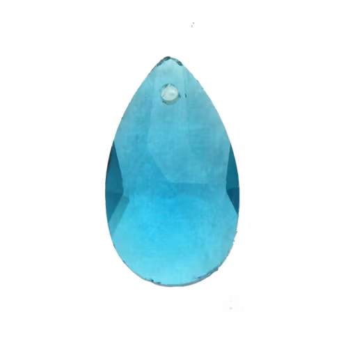 Aqua Pear Pendant 16x9mm 1st