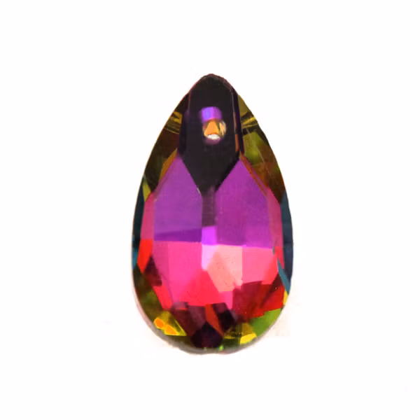 Dark Rainbow Pear Pendant 16x9mm 1st