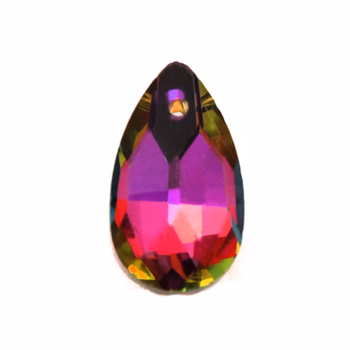 Dark Rainbow Pear Pendant 16x9mm 1st