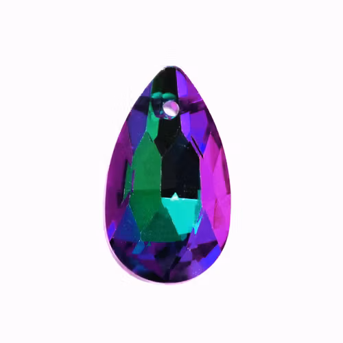 Emerald Rainbow Pear Pendant 16x9mm 1st