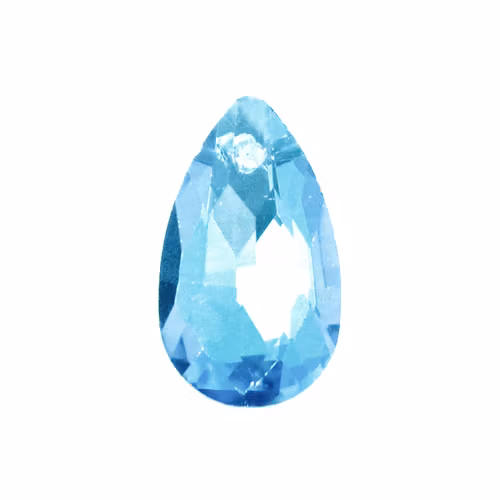 Blue Ice Rainbow Pear Pendant 16x9mm 1st