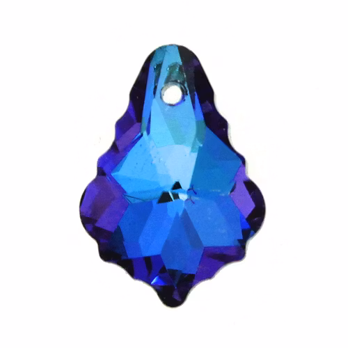 Blue Rainbow Baroque Pendant 16x11mm 1st