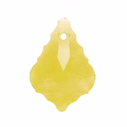 Yellow Baroque Pendant 16x11mm 1st