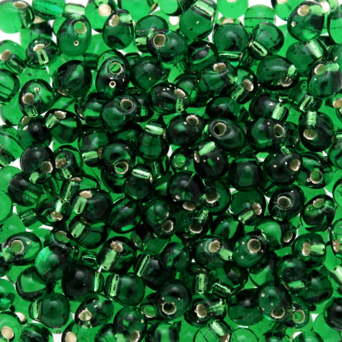 Silverlined Green DP-0016 Miyuki Drops 3,4mm 10g