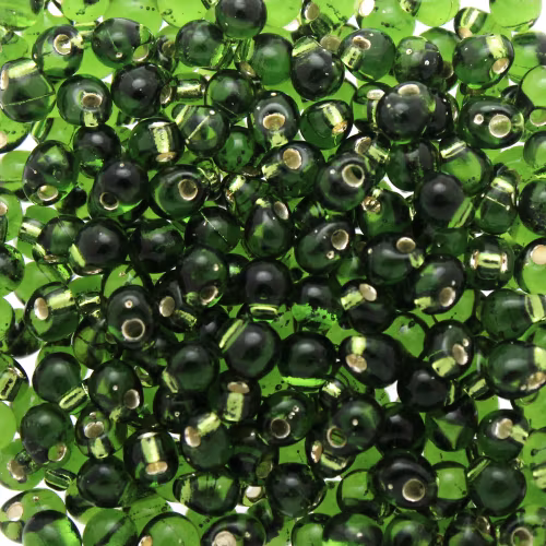 Silverlined Olive DP-0026 Miyuki Drops 3,4mm 10g