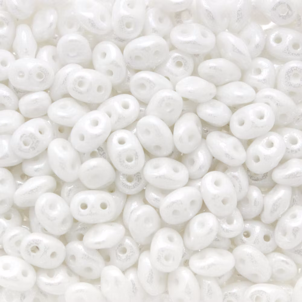 Opaque White Luster Superduo 10g