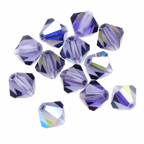 Tanzanite AB Preciosa Bicone 6mm 12st