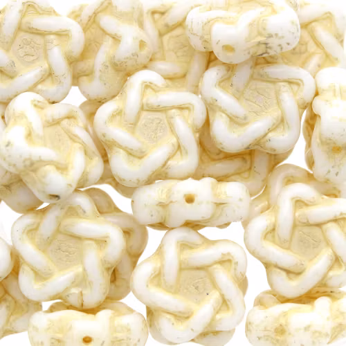 Opaque White Beige Elegant Star 3st