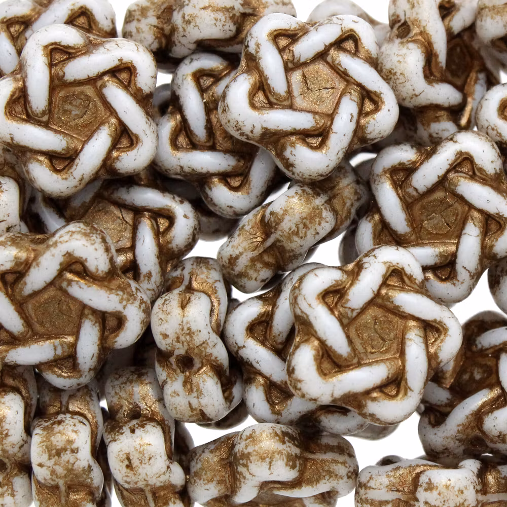 Opaque White Bronze Elegant Star 3st