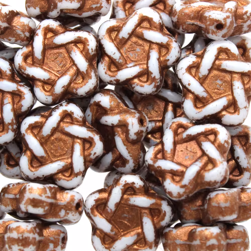 Opaque White Copper Elegant Star 3st