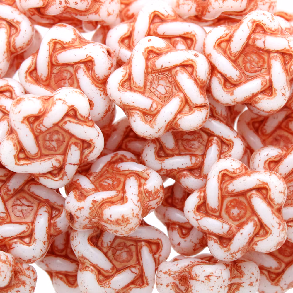 Opaque White Light Terracotta Elegant Star 3st