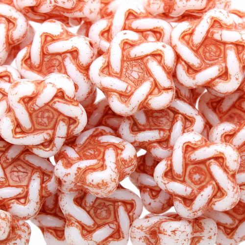 Opaque White Light Terracotta Elegant Star 3st