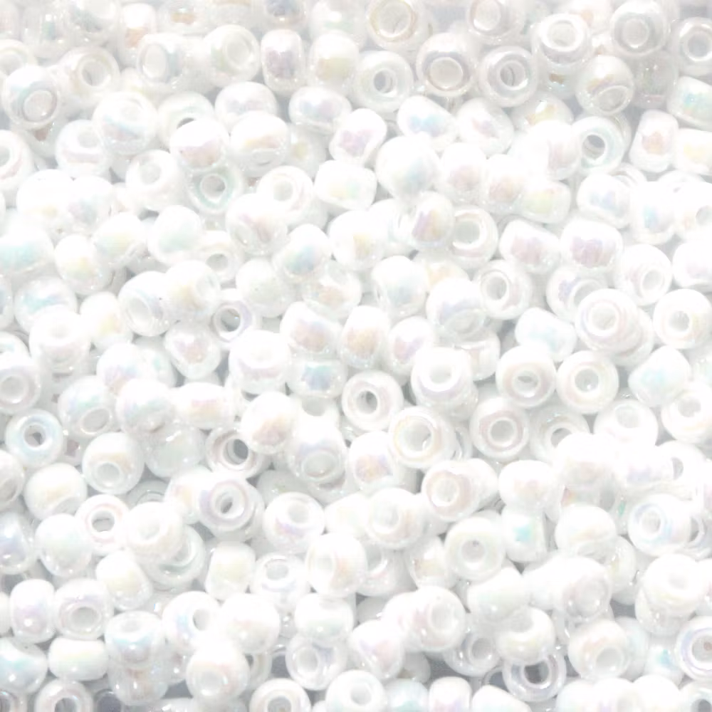 White Pearl AB 8-0471 Miyuki Seedbeads 8/0 10g