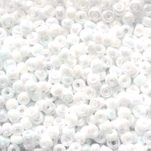 White Pearl AB 8-0471 Miyuki Seedbeads 8/0 10g