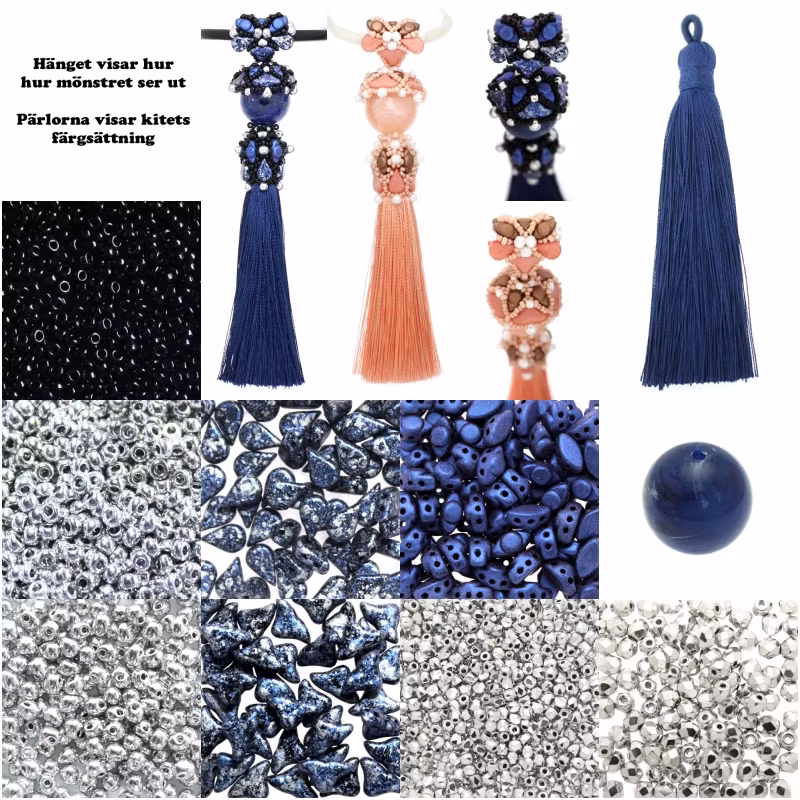 Blå Helamovo Tofs Kit (EJ MÖNSTER ENDAST PÄRLOR)