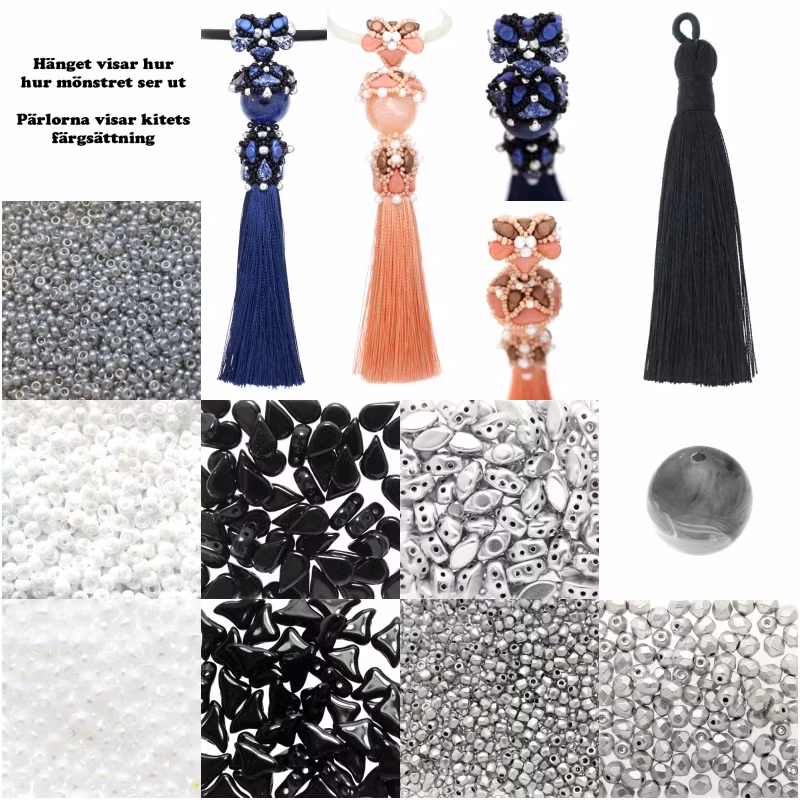 Svart Helamovo Tofs Kit (EJ MÖNSTER ENDAST PÄRLOR)