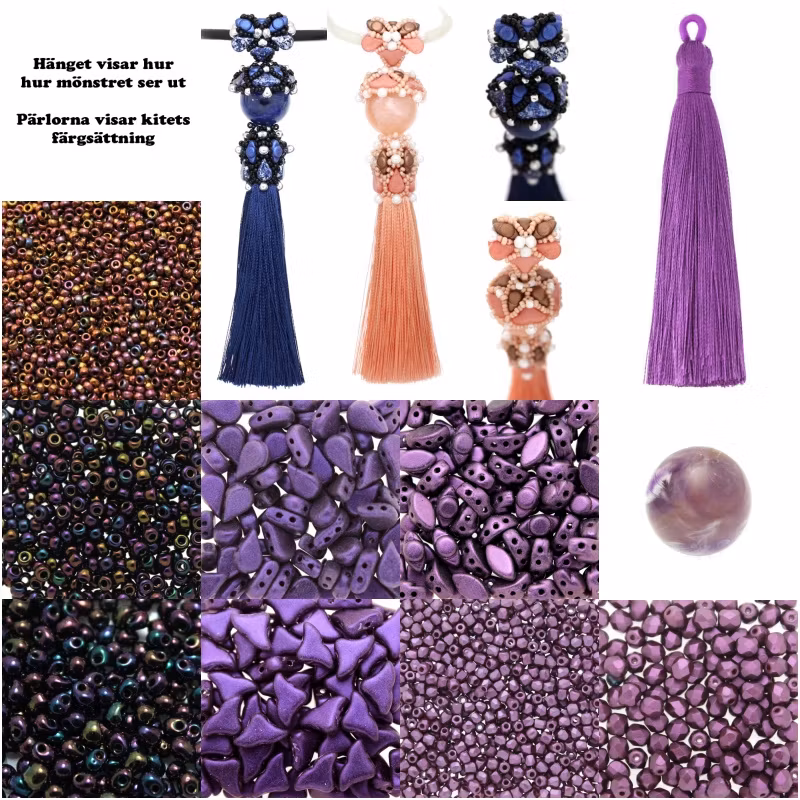 Lila Helamovo Tofs Kit (EJ MÖNSTER ENDAST PÄRLOR)