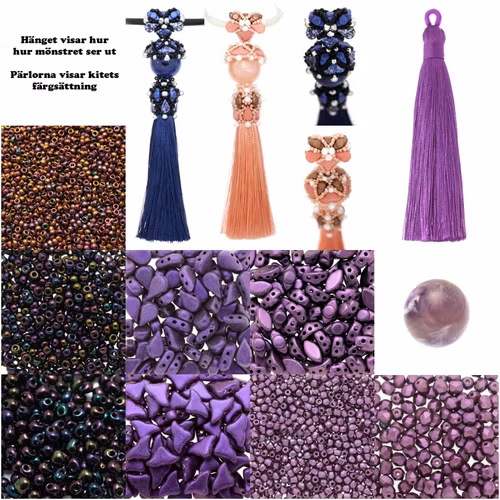 Lila Helamovo Tofs Kit (EJ MÖNSTER ENDAST PÄRLOR)